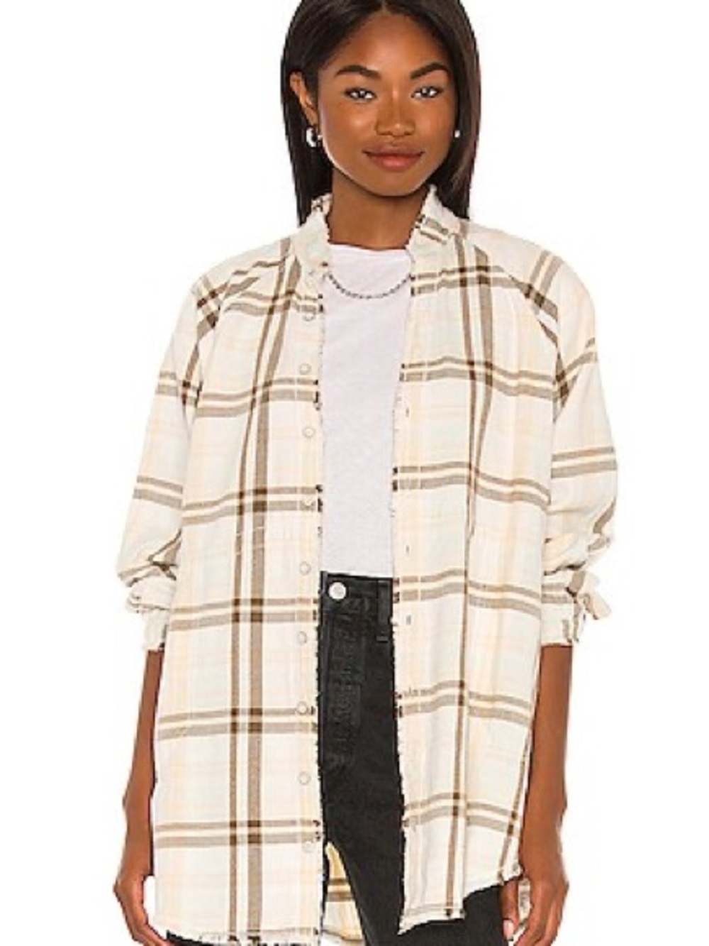 Free People Camisa Summer Daydream Plaid Shirt